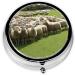 Sheep & Lambs Mini Round Pill Box | 3 Compartment Travel Organizer | Portable Pill Case for Home & Office - Buy Online on GoSupps.com