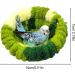 Woven Bird Nest Bed Fluffy Birds Sleeping Hut Circular Lovebird Cage Bed Soft Parrot Nest Hanging Cage Cockatiel Small Snuggle Tent Winter Warm Plush Parrot Hummock for Budgie Conure Breeding Small dark forest green Small dark forest green - Buy Online on GoSupps.com