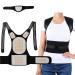 Derbut Turmaline Self -warming magnetic field therapy waist back shoulder posture corrector spine lumbar support back support belt pain relief (color: 108pcs magnets size: m) 68 st magnetic l