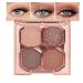 4Colors Eyeshadow Palette Makeup Champagne Rose Gold Brown Matte Shimmer Natural Neutral Eye Shadow Palettes Highly Pigmented Naturing- Looking Long Lasting Waterproof Blendable Easy to Carry 06# golden brown