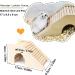 Eyksta Wooden Hamster House with Stairs - Cozy Hideout & Ladder Toy for Hamsters (17x8.5x9) - Ideal Hamster Accessories - Buy Online on GoSupps.com