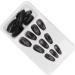 Press On Nails Coffin Press On False Nail Tips Black False Nails Artificial Nails Fake Solid Color Solid Color Fake Nails Ballerina Nail Art Tips Sets - Buy Online on GoSupps.com