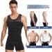 MOLUTAN Men's Compression Shirt Shapewear | Chest & Abdomen Control Body Shaper | Slimming Undershirt Tank Top - Black, X-Large - Buy Online on GoSupps.com