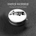 Black and White Giraffe Portable Metal Pill Box | Round Mini 3-Compartment | Travel Must-Have for Small Pills - Buy Online on GoSupps.com