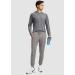 Pudolla Men's Joggers Sweatpants - 3 Zipper Pockets, Workout Track Pants for Running, Gym & Casual Activities - Light Grey, Medium - Buy Online on GoSupps.com