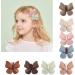 Set Of 8 Pairs Colorful PU Leather Butterfly Hair Clips Fun & Playful Butterfly Hair Clips Long Lasting For Children Toddler Hair Clips - Buy Online on GoSupps.com