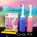 2-Piece Perineal Bottle Set for Postpartum Care | Portable Bidet with Angled Spout & Storage Bag - Pain Relief After Birth - Buy Online on GoSupps.com