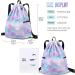 Ryushoyo Rainbow Galaxy Drawstring Backpack - Lightweight Gym Sackpack for Women and Girls | Blue Purple Galaxy Design | Ideal for Sports, Yoga, and Shopping - Buy Online on GoSupps.com
