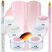 Baby Boomer Gel Set + Brush - French Make Up Ombre Pink White - Studio Quality (6 x 5ml)