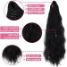 18" Long Claw Ponytail Extensions One Piece Mini Claw/Jaw Clip in on Curly Wavy Ponytail Hair Extension Hairpieces 18 inch-Curly Dark Black (Mini Claw) - Buy Online on GoSupps.com