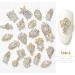 Shiny Gold Nail Art Charms Set - DIY Nail Jewelry with Zircon Alloy Gemstones - Buy Online on GoSupps.com