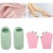 Qukaim Hydrating Gel Gloves Socks Hydrating Green Moisturizing Gel Socks & Pink Gel Gloves Set for Touch Screen Reusable Softening Repair of Dry Skin Care for Hands and Feet - Buy Online on GoSupps.com