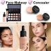 29Pcs All In One Makeup Kit for Women | Beginners Essential Starter Set with Lip Gloss, Concealer, Foundation, Eyeshadow Palette & Brushes - KIT007 - Buy Online on GoSupps.com