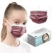 HARD 50 pieces Disposable Face Masks | Made in Germany | Type IIR & CE certified | Breathable Triple Layer - Filtration 99 78% | Elastic Earloops | Mouth Cover - SMALL SIZE - Bordeaux 50 pieces small size (14 5 cm x 9 5 cm) Bordeaux