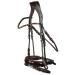 HORZE Horse Bridle Clermont anatomical Bridle for Warmblood and Thoroughbred Brown C (C) Thoroughbred Dark Brown