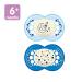 Mam Night Glow in the Dark Silicone Pacifier for Boys 6+ Months - 2-Pack | Mam Baby Products - International Shipping Available - Buy Online on GoSupps.com