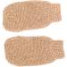 Beaupretty 2pcs Scrub Gloves & Spa Miss Sponge Mat - Eco-Friendly Ramie Jute for Exfoliating & Skin Care - Buy Online on GoSupps.com