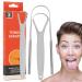 Tongue cleaner tongue scraper made of metal |Portable tongue cleaning brush made of stainless steel mouth scraper tongue scraper to reduce bad breath and tongue cleaning LNHGH