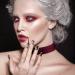 Halloween False Nails Kit - 72 Pieces Short Fingernails in 12 Sizes for Nail Art DIY - Gothic Fake Nails with Jelly Glue - Classic Pattern Design - Buy Online on GoSupps.com