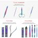Professional Manicure and Pedicure Set - 18Pcs Stainless Steel Grooming Kit for Women, Dot Pattern - Rainbow | Perfect for Travel or Home Use - Buy Online on GoSupps.com