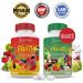 Buy Vital Fruits and Veggies Supplement - 2 Bottles Red & Green Superfoods Non-GMO Vegan 180 Veggie Capsules - Gut Health Immune Support - Buy Online on GoSupps.com