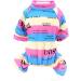Shop Smalllee_Lucky_Store: Multi-Colored Striped Cotton Pajamas for Small & Medium Dogs & Cats | Nightwear for Yorkies & Chihuahuas - Medium Pink - Buy Online on GoSupps.com