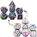 HAOMEJA Color Changing Temperature Metal DND dice kit, D&D dice Set Role Playing Dice Dungeons and Dragons Black Transition White Z Black White