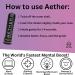 Aether High Performance Nasal Inhaler Stick (2-Pack) - Promotes Focus, Energy, Cognition, and Memory - Natural Smelling Salts Alternative with 10 Powerful Essential Oils - 100% Natural Ingredients - Buy Online on GoSupps.com