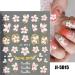 3D Embossed Flower Leaves Nail Art Stickers Decals - 4 Sheets | Self-Adhesive Summer Nail Supplies - Buy Online on GoSupps.com