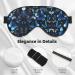Buy Blue Butterflies White Flowers Print Unisex Eye Mask | Soft & Comfortable Light-Blocking Sleep Mask for Better Sleep - Buy Online on GoSupps.com