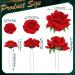 Red Rose Hair Clips Set - Elegant Flower Hair Accessories for Women and Girls - Perfect for Wedding, Dance, Birthday - Pack of 12 - Buy Online on GoSupps.com