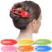 RC Roche 6 pieces of hair clip hair clamp French curved for women girls firm support without slides high quality hair medium rainbow multifolitis