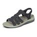Orthofeet Women's Orthopedic Black Leather Amalfi Adjustable Sandals Size 9 9 Black