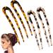 WLLHYF 4 Pieces French Hair Pins Tortoise Shell U Shaped Hairpin Cellulose Acetate Tortoise Shell Hair Fork Sticks for Women Girls Hairstyles Accessories - Buy Online on GoSupps.com