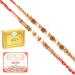 Ghasitaram Gifts Rakhi for Brother Rakhis Online - Set of 2 6299 6340 Pearl Rakhis with 200 GMS of Kaju katli and 200 GMS of Soan Papdi