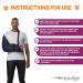 Buy Immobilizer Arm Sling for Upper Limb Injuries - Adjustable Brace for Left & Right Arm - Bursitis & Rotator Cuff Support - Medium Size Black - Buy Online on GoSupps.com