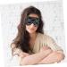 Buy Mikinona Lace Flower Eye Mask - Travel Sleep Mask for Eyeshadow & Relaxation | Black Polyester 22x9x0.8cm | International Shipping Available - Buy Online on GoSupps.com