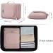 BAGSMART Travel Toiletry Organizer with Hanging Hook - Water-resistant Cosmetic Makeup Bag for Shampoo & Toiletries in Pink - Buy Online on GoSupps.com