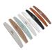 Half Moon Acrylic Nail Files Shapes Different Fineness Manicure Tool Polishing Nail File Set 8 Pieces Comfortable Grip for Manicurists