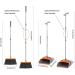 Upright Broom and Dustpan Set with Long Handle | Grey and Orange Cleaning Supplies for Home, Office, Kitchen | Pet Hair and Wood Floor Sweeping Combo - Buy Online on GoSupps.com