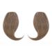 Bangs 2PCS Human Hair Clip on Bangs with Mid Part One/Two Sides Bangs Remy Hair in Extenssion French Invisible Fringe for Women Curved Bangs for Daily Wear (Color : #6 Size : 6 months) 6 months #6