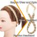 Silk-Co Women Hair Band | 3 Strand Blonde Braided Headband for Weddings | Elastic Hair Tie & Braids Extensions - Vintage Style 1.5cm Wide - Buy Online on GoSupps.com