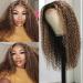 Nadula Honey Blonde Curly 13x4 Lace Front Wig - Brazilian Remy Hair Ombre Highlight Wig 18inch - Buy Online on GoSupps.com