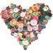 330 Resin Handmade Sewing Buttons for DIY Crafts - Children's Hand-Painted Decorative Buttons in Multicolor 150G - Buy Online on GoSupps.com
