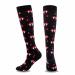 WSYKC compression socks bat-teeth-sample compression stockings for men and women sports socks closed toe support stocking for edema swollen S/M S-M