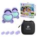 Kids Ear Plugs (5-12 yrs) -Reusable Earplugs for Focus Travel Concerts Socializing Sports Events Sleep Noise Sensitivity 8 Ear Tips in XS/S/M/L -26dB Noise Reduction Children Small Plugs PLGN Purple+green