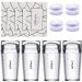 Nail Art Stamper Set 28mm Transparent Nial Stamper and Scraper Set,4pcs Clear Jelly Silicone Nail Stamper Head Tools (S-3)