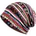 WELROG Women's Chemo Hat - Soft Slouchy Turban & Lace Headscarf - Blue/Pink Geometric Head Wraps for Comfort & Style - Buy Online on GoSupps.com