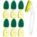 1 Dish Wand and 12 Refill Replacement Sponge Heads Heavy Duty Non Scratch and Replaceable sponge dishwand refill with Handle Clean Scrub Sponge Brush for Kitchen Sink Bathroom Dish Cleaning Supplies