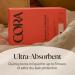Cora Organic Ultra Thin Pads with Wings - Super Absorbent | 100% Organic Cotton Topsheet | 36 Count Pack - Buy Online on GoSupps.com
